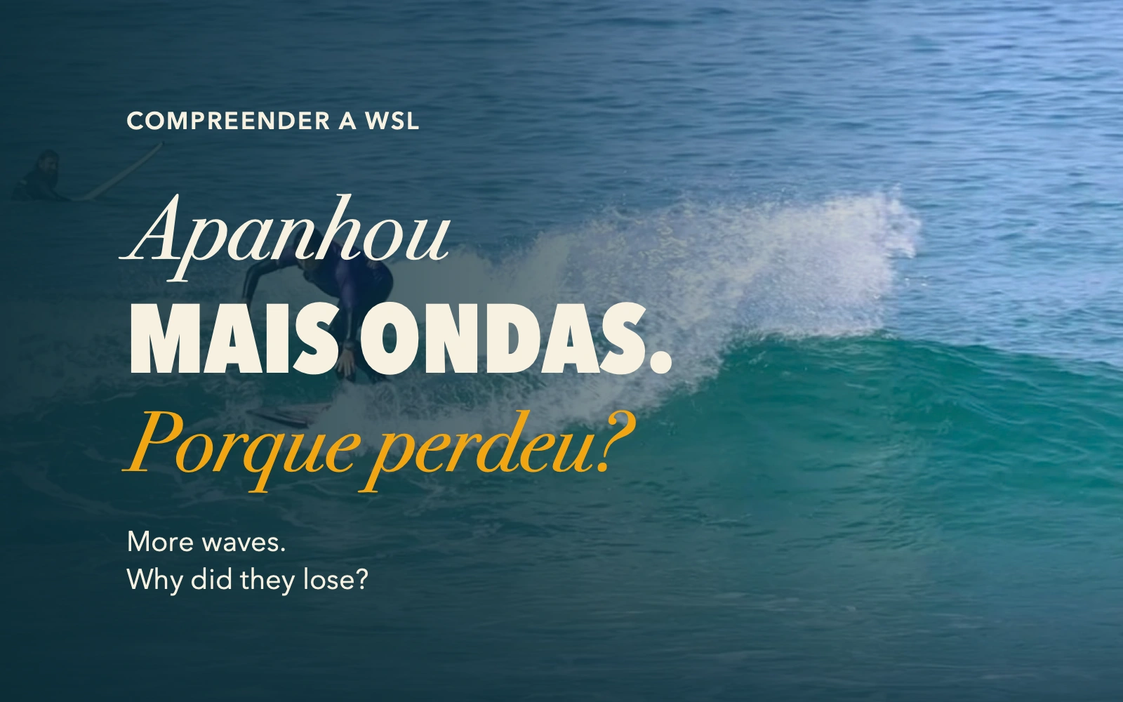 Apanhou mais ondas. Porque perdeu? More waves. Why did they lose? Fotografia de surf do arquivo Good Surf Good Love.